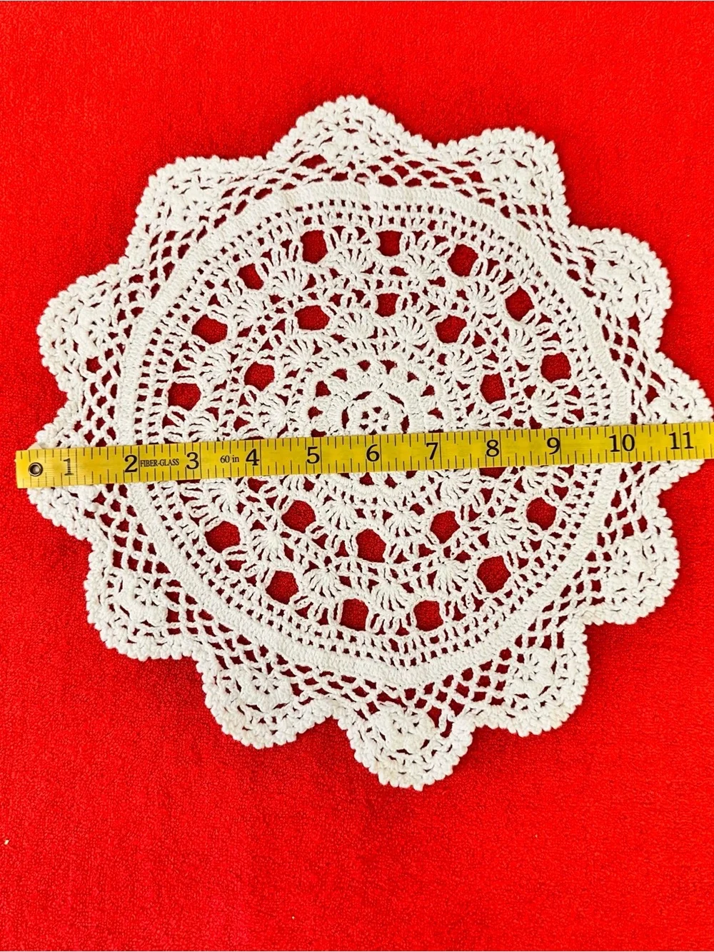 Handmade White Crochet Doily Set - Classic Home Dining Accent